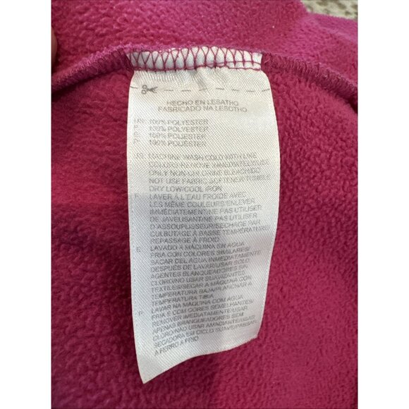 Reebok Womens Fleece Pullover High Collard Top Size L Pink - Picture 9 of 11